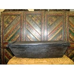 ANTIQUE RUSTIC TIBET BOX CHEST TABLE BASE INDIA TRUNK