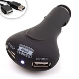 Accessory Power Dual USB Car Charger and Premium Charge and Data Sync USB Cable for Sony PSP Playstation PS Vita
