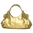 Oversized Pleated Handbag - Gold