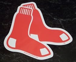 Boston Red Sox Two Socks Logo MLB Car Magnet
