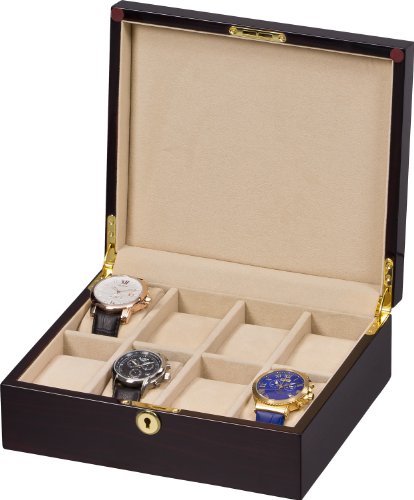 Auer Accessories Alope 038E Watch Box For 8 Watches Ebony