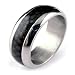 8mm Titanium Ring with Black Carbon Fiber Wedding Ring Men's Wedding Rings Men's Engagement Bands Designer Rings (Available in Whole Sizes 8-12)