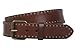 Genuine Vintage Retro Circle Studded Leather Belt - Interchangeable buckle