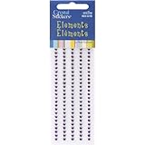 Mark Richards Elements Crystal Stickers 1942 Self-Adhesive 120-Piece Round Rhinestones Crystal Sticker Strips, 3mm, Purple