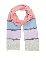 Alice Hannah Bufanda Lana Mini Bow Stripe (Gris / Rosa / Azul Claro)