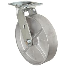 RWM Casters 46 Series Plate Caster, Swivel, Cast Iron Wheel