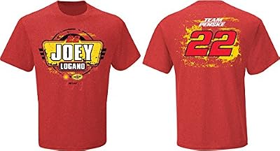 Joey Logano NASCAR #22 Shell Fan Up T-Shirt-Red