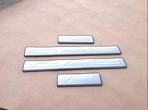 Car Space for Honda Accord Door Sill Protector 2013 2014 2015 2016 Plates Stainless Steel Scuff Plate Welcome Pedal Trim Door Entry Protection 4pcs