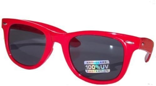 Classic Eighties WAYFARER Style Vintage Fashion Sunglasses - Red