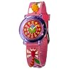 Baby Watch - Montre enfant - Fille - Zip Libellules - La montre p�dagogique - Plastique gomme violet avec dessins 3D - Avec m�thode d'apprentissage
