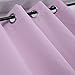 Deconovo Decorative Thermal Insulated Curtain Room Darken Blackout Window Treatment Drape for Bedroom, 52 x 63 in, Lavender