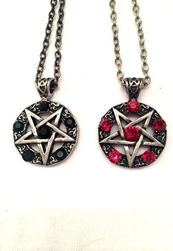 Inverted Pentagram Ritual Necklace Set OF 2 TM Funtime Accessories ...