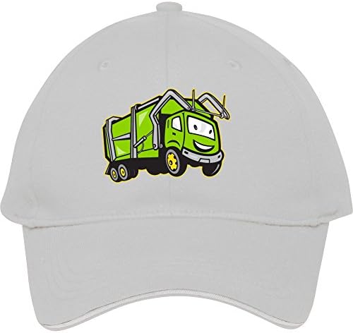 Fashion Summer Garbage Rubbish Truck Cartoon White Cottonmale/female Outdoor Sport Baseball Cap Sun Hat Outdoors Casual Snapback Cap Marshallhouston