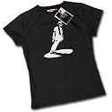HotScamp Premium Michael Jackson The Lean Spotlight Womens Girls Black T-Shirt Top