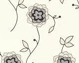 A.S. Cr&eacute;ation 1228-65 Tapete, Blumen, wei&szlig; beige silber