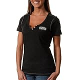 NBA Antigua San Antonio Spurs Women's Spry Slub Premium T-Shirt - Black (Small)