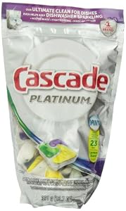 Cascade Platinum Actionpacs Dishwasher Detergent, Lemon Burst Scent, 23 Count