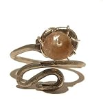 Tourmaline Ring 01 Wire Wrapped Pink Faceted Gemstone Silver Crystal Healing Adjustable