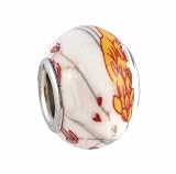 Pandora Style Charm Bead (Z163) Murano Style / Lampwork Glass (13mm x 9mm) (fits Troll too)