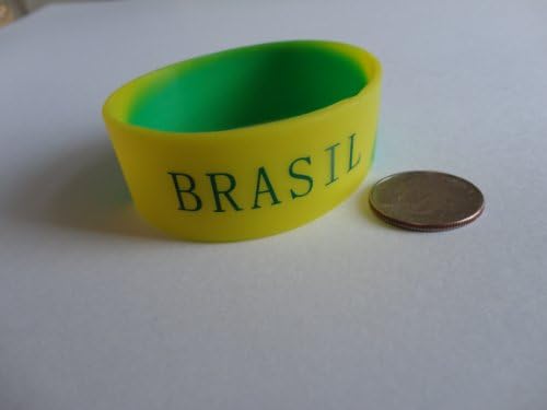 Brasil - 1 inch Brazilian Silicone Wristband, Rubber, Brazil