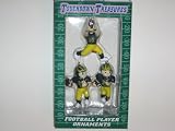 MICHIGAN WOLVERINES 3 Pack (Quarterback, Receiver, Running back) Football Figure CHRISTMAS ORNAMENTS