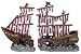 Penn Plax Large Striped Sail Shipwreck Fish Tank Ornament Decoration