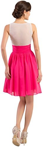 Grace Karin® Hot Pink Chiffon Short Party Dresses with Beadings (12, Hot Pink)