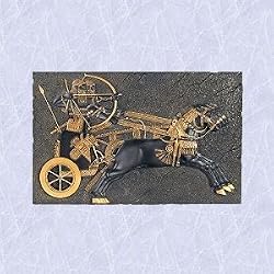 assyrian warrior chariot wall plaque egyptian sculpture