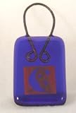 Crescent Moon Fused Glass Keychain by Bill Aune