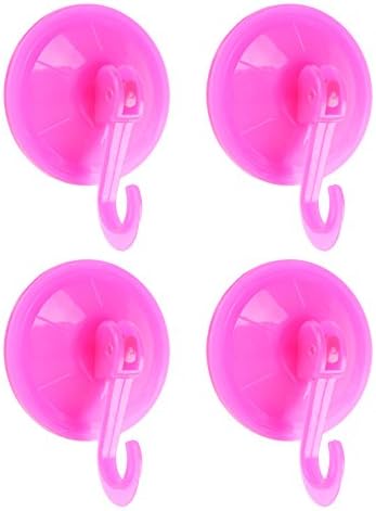 Kidelle (TM) Sturdy Removable Suction Hooks, Shower Hooks, Kitchen Hooks, Window Hooks, 4 Pieces