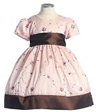 New Contrasting Color Petite Flower Embroidered Dress ~ 6M to 24M ~ Assorted Colors