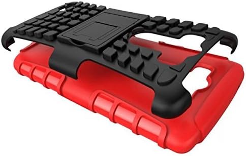 Samsung Galaxy S6 Case, Vindvin Heavy Duty Tough Rugged Dual Layer Case with Built-in Kickstand, Tank Series Slim Fit Dual Layer Hybrid Armor Protective Case Cover for Samsung Galaxy SVI S 6 S Vi G9200 Smartphone (Not for Samsung Galaxy S6 Edge) (Red)