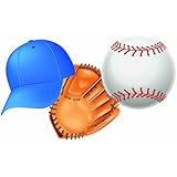 Eureka Baseball Paper Cut Outs, 36 Count