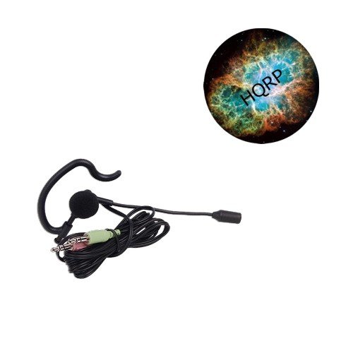 41BcBpqnGQL HQRP Compact Stereo Earbud Headset w/ Microphone for Laptop / Netbook / PC / Notebook / Subnotebook / Computer plus HQRP Coaster
