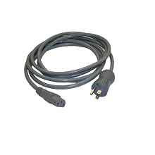 Interpower 86610810 North American Hospital Grade Cord Set, NEMA 5-15 Plug Type, IEC 60320 C13 Connector Type, Gray, 10A Amperage, 125VAC Voltage, 3m Length