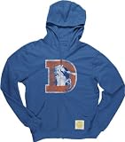 Denver Broncos Retro Sport Retro Logo Blue Full Zip Hooded Sweatshirt - X-Large