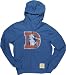 Denver Broncos Retro Sport Retro Logo Blue Full Zip Hooded Sweatshirt - X-Large