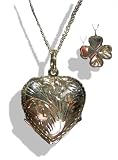 Image of Silver 4 Way Engraved Heart Locket