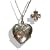 Silver 4 Way Engraved Heart Locket