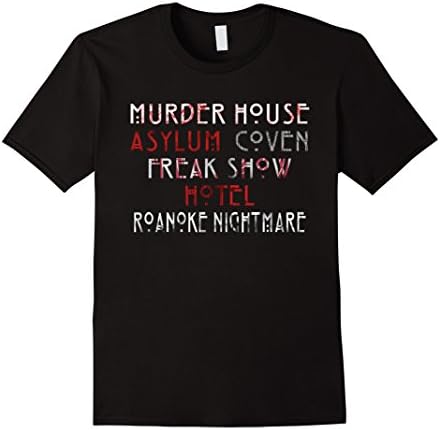 Men's AHS Roanoke Nightmare T Shirt Horror Shirt American Story 2XL Black
