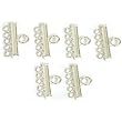 6 Stringing Silver 5 Strand Pearl Bead Necklace Parts