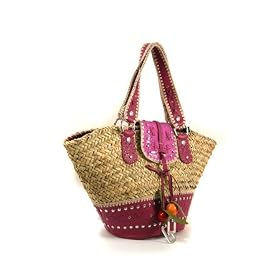 Dolce & Gabbana Straw and Python Leather Handbag
