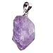 Top Plaza 1pc Natural Amethyst/ Topaz Healing Point Chakra Bead Gemstone Pendant for Necklace Making (Amethyst)