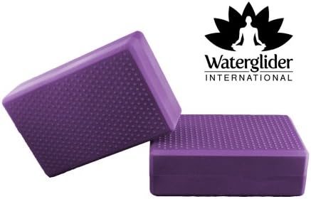 Grip Yoga Blocks 2 Pack: Size 3 X 9 X 6 Available in 3 Colors, Highest Quality (Purple Sunrise)