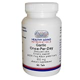 Healthy Aging Nutraceuticals Garlic Once-Per-Day  650 Mg Reduced Odor Enteric Coated/ 6000 Mcg Allicin Yield From 90 Tab