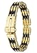 Jewelry : 18k Goldplated and Black Polyurethane Bangle Bracelet