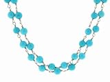 Long Turquoise Wire Wrap Necklace - 40 by Ylang|23