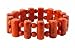 Bracelet - B174 - Coral Pillar and Round Beads - Stretch