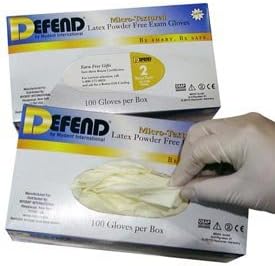 DEFEND Powder-Free Micro Textured Latex Exam Gloves 100/bx Small, PT#LG-2103 by MYDENT INTERNATIONAL