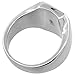 Surgical Stainless Steel Octagon Signet Ring Solid Back Flawless Finish 9/16 inch Sizes 8 to 13